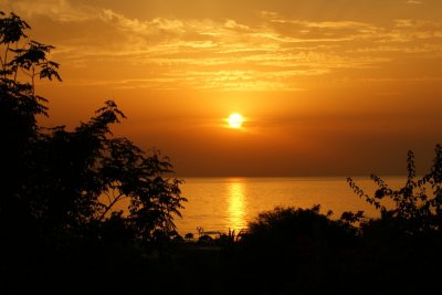 Sunset from my Muscat balcony