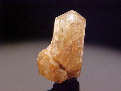 Zircon, 14 mm colourless crystal. Tvedalen, Larvik, Vestfold, Norway.