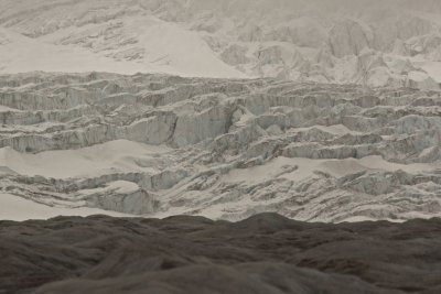Glacier crevasse field