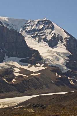 There's the Andromeda Glacier above the Athabasca on a clear day about a week later.