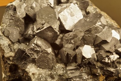 Galena cuboctahedra to 2 cm, Smallcleugh Mine, Nenthead, Alston Moor, N Pennines, Cumbria.
