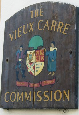 Plaque of the Vieux Carre Commission