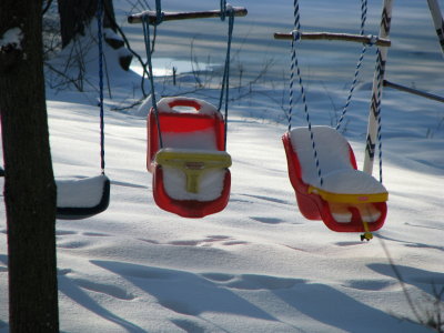 Swings after snow storm - Winter  2008