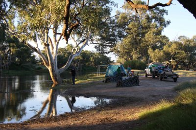 Our camp on the Coopers Creek