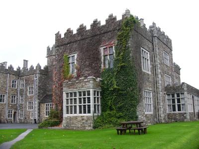 Waterford Castle with picnic table