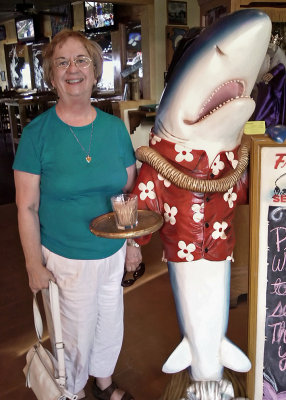 MY WIFE, AT A FORT WALTON BEACH, FLORIDA SEAFOOD RESTAURANT  -  ISO 800