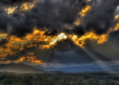 OMINOUS CLOUDS AT SUNSET  -  ISO 80  - A HIGH DYNAMIC RANGE IMAGE