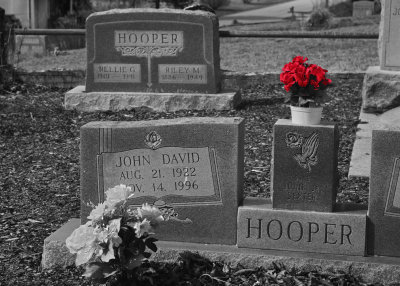 CEMETERY  -  ISO 100  -  PARTIAL COLOR RED PICTURE EFFECT