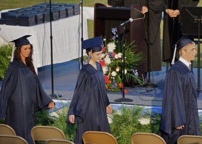 MY GRANDDAUGHTER'S FRIEND, SARAH, GOING UP TO RECEIVE HER HIGH SCHOOL DIPLOMA  -  ISO 400