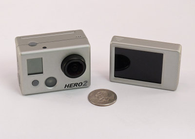 GO-PRO HERO2 SHOWN WITH THE OPTIONAL LCD BACPAC DETACHED