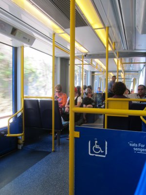 in an expensive tram