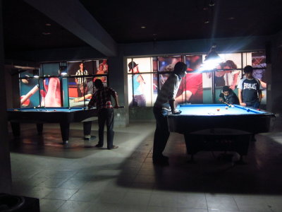 playing pool in local dhaka joint