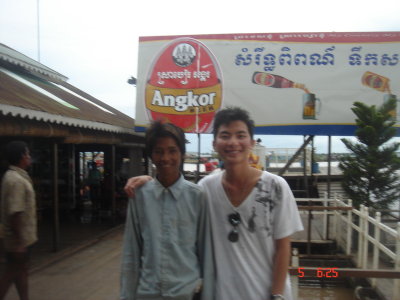 me n my guide in the village