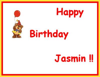 Happy Birthday Jasmin