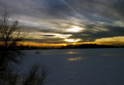 Sunset over Barr Lake