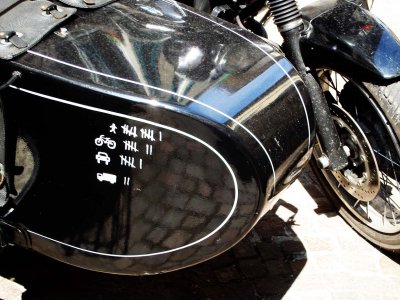 Moto BMW con sidecar