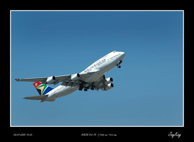 SAA B747 taking off
