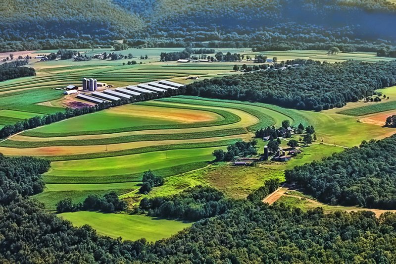 AERIAL PHOTO - NORTHERN PA FARMLAND