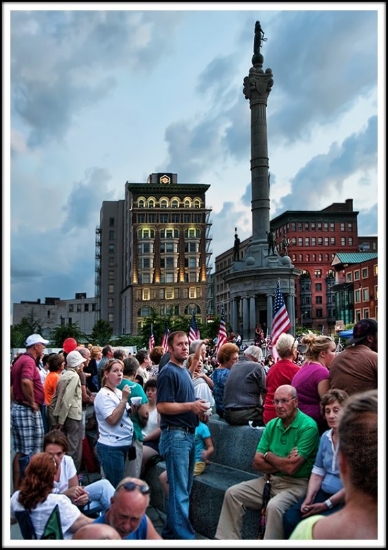 Awaiting the Fireworks at the City Square