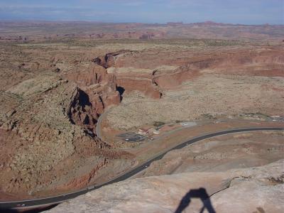 Great high view spot looking down on Arches Natinal Park visitor center !!!