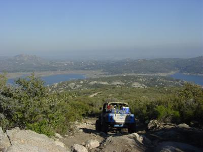 Looking down at Morena Reservoir from Bronco Peak trail !!!