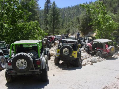 Grid -lock on Holcomg Creek trail !!!!