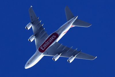 A380 over East London