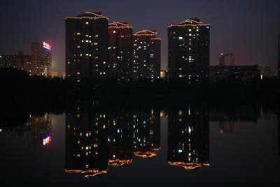 Evening view from Zizhuyuan (Purple Bamboo Park)