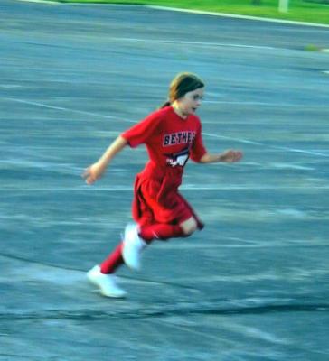 Girl running fast