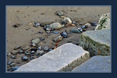 Beach Rocks with Border
