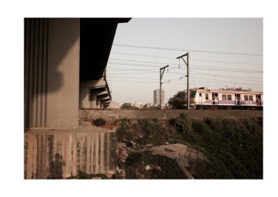 Self-portrait by the railway, Dahisar