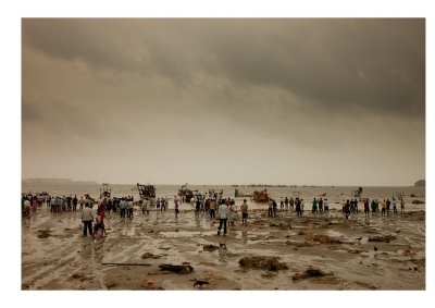 Chowpatty Beach, the morning after the climax of the Ganpati festival