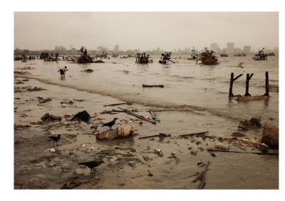 Chowpatty Beach, the morning after the climax of the Ganpati festival, Mumbai