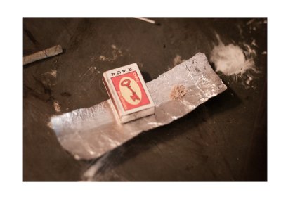 Foil with heroin (I assume)