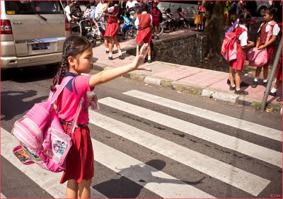 How You Cross The Street In Bali