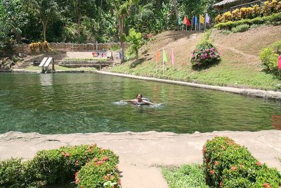trying to swim