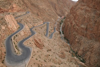 Windy road in Dades gourge
