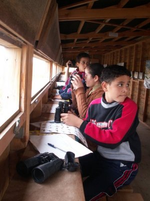 Niños invitados a Riet Vell para realizar actividades. Estos niños proceden del Sahara Español.