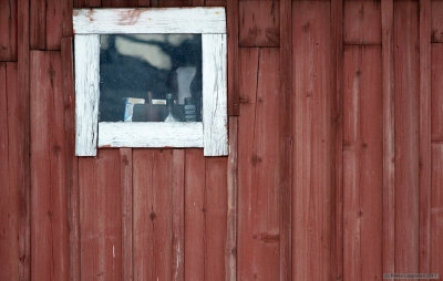 Fisherman's bottle in a window