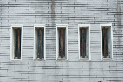 Old government building windows