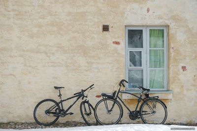 Two bikes and a window