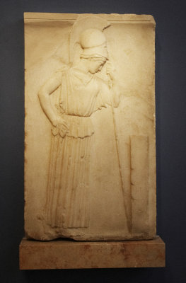 Relief of the 'Mourning Athena' - Classical period 460-450 BC, parian marble