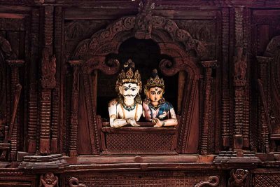 Shiva Parvati ?? in window Durbur Sq.