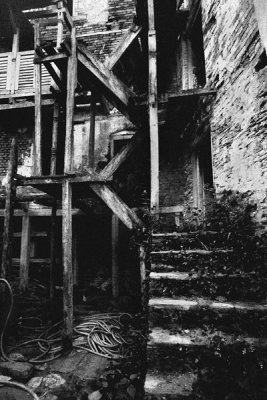 derelict house stair. Bandipur