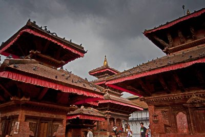Durbar Sq. Kathmandu. Temple Roofs