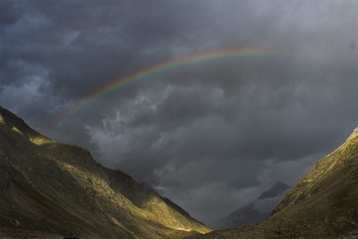 Stormy rainbow. Chandra Valley, Lahaul