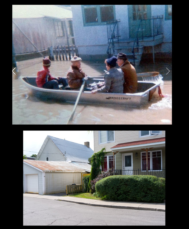 Inondation 1976 coin St-Pierre et  Saint-Joseph