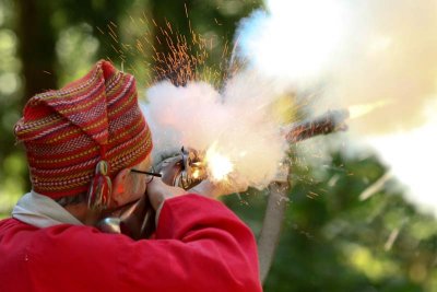 Randy fires the 1795 Springfield musket