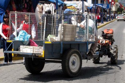 Unusual transportation in Otavalo
