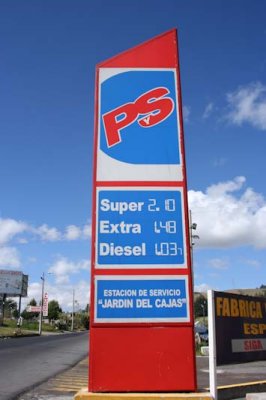 Cheap gas, US dollars per Imperial gallon